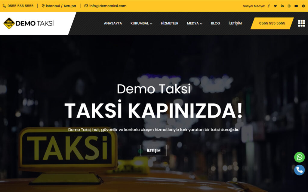 Taksi Durağı Web Sitesi